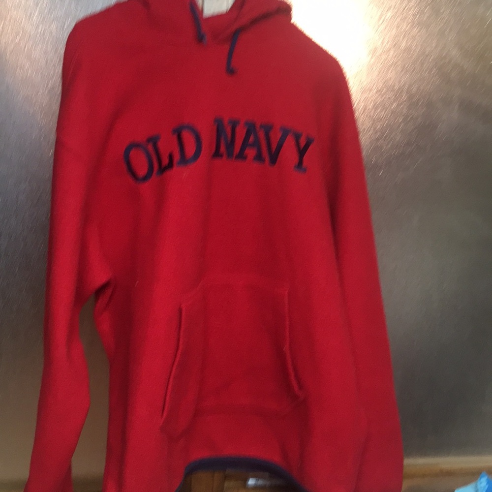 Old Navy red fleece hoodie